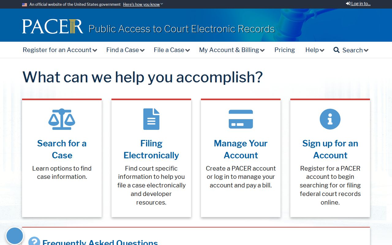 Salt Lick federal criminal records PACER case access portal