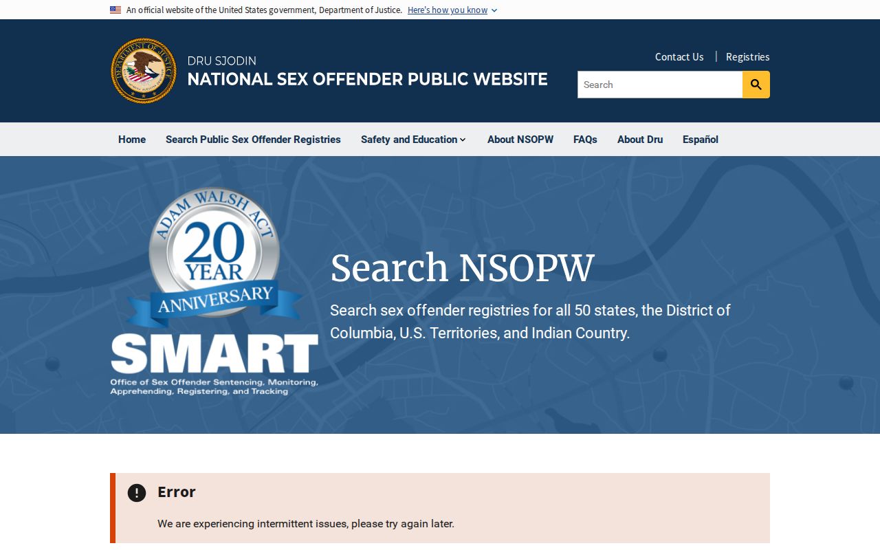 Bath County sex offender search through the national NSOPW interface
