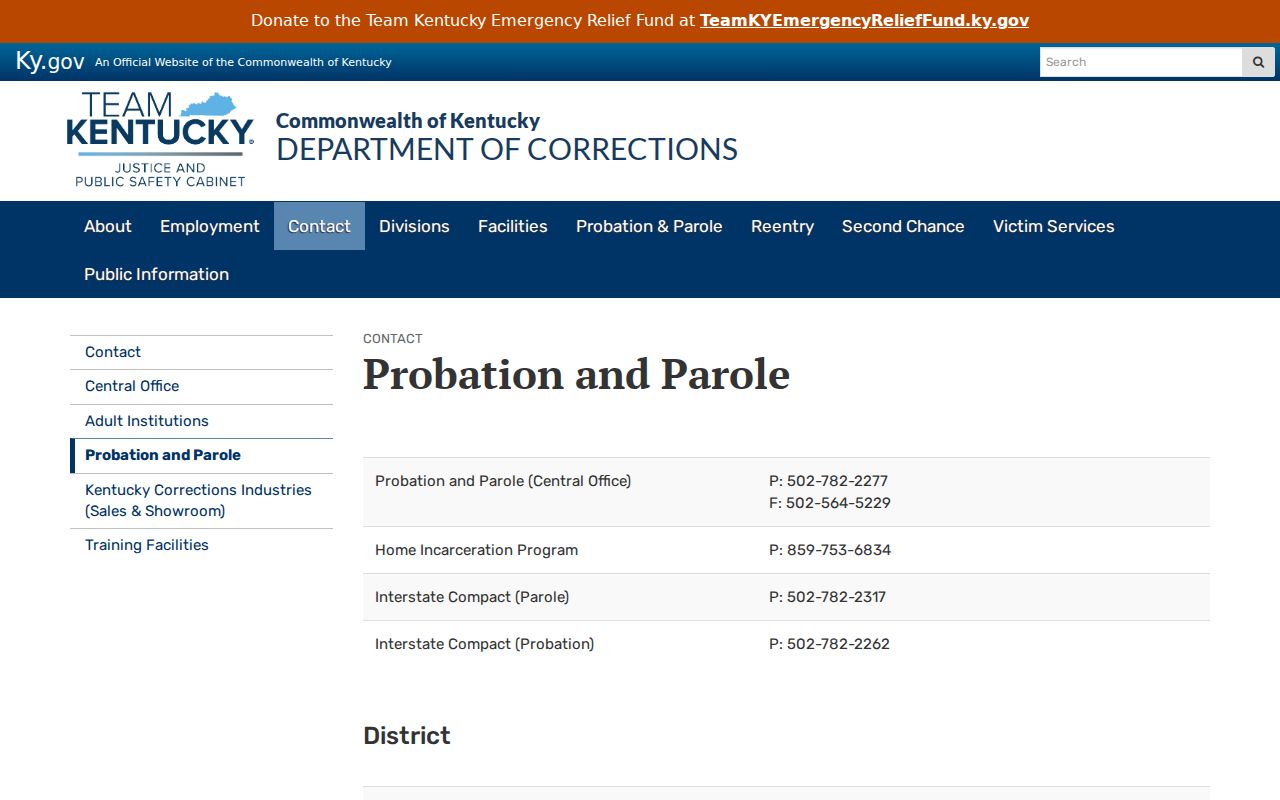 Sharpsburg criminal records Kentucky probation and parole directory