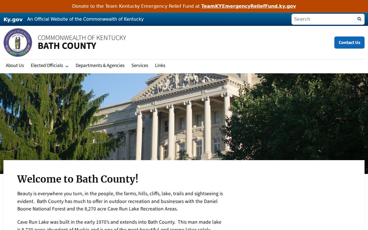 Bath County criminal history official county government offices