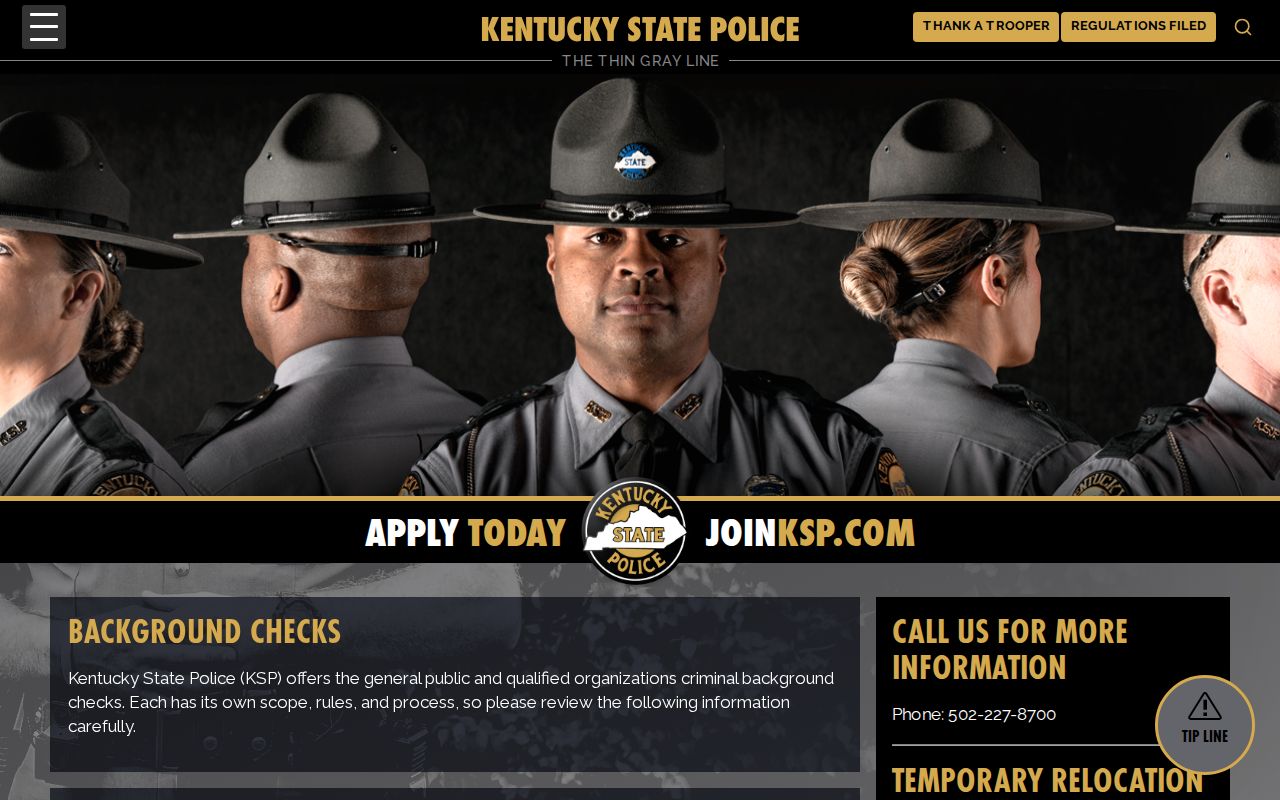 Bath County criminal history Kentucky State Police background checks